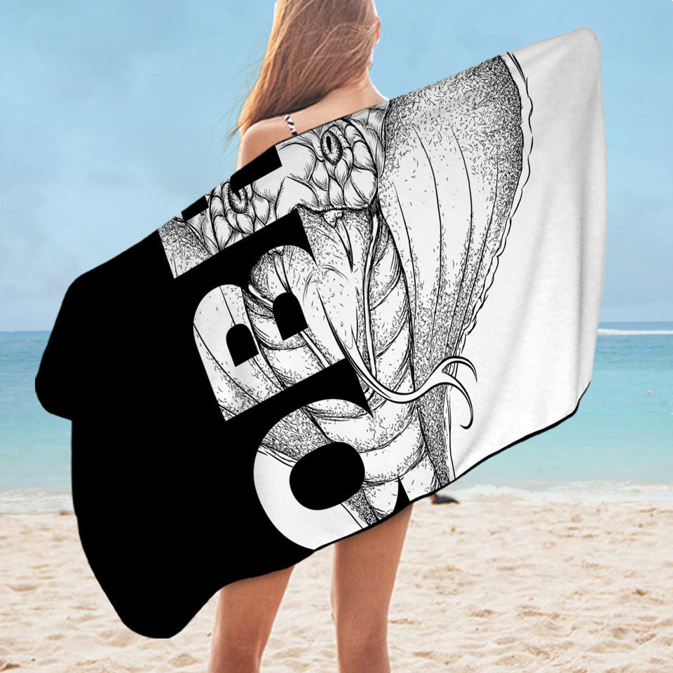 Cobra Beach Towel for Cool Guys