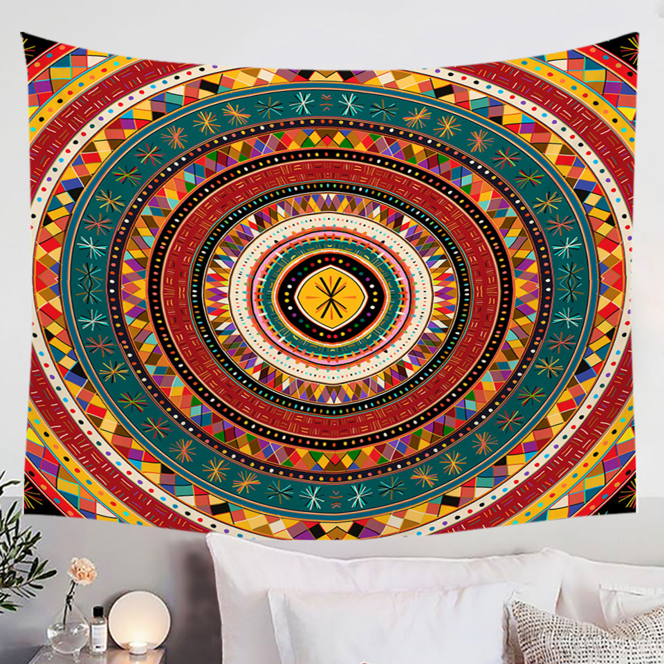 Colorful African Design Tapestry