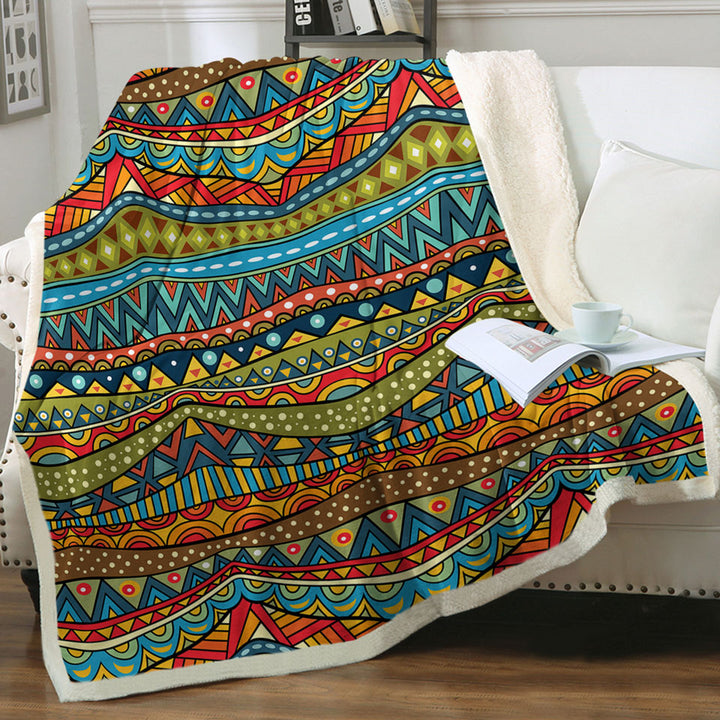 Colorful African Fleece Blankets