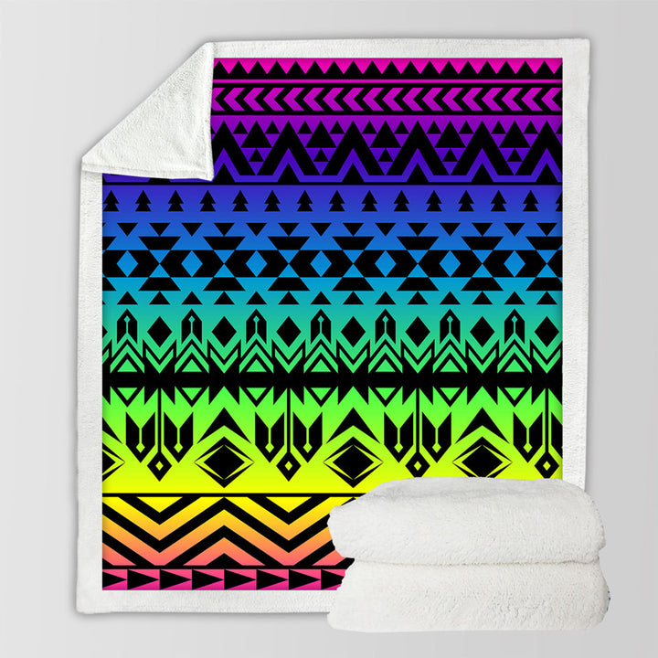 Colorful Aztec Sofa Blankets