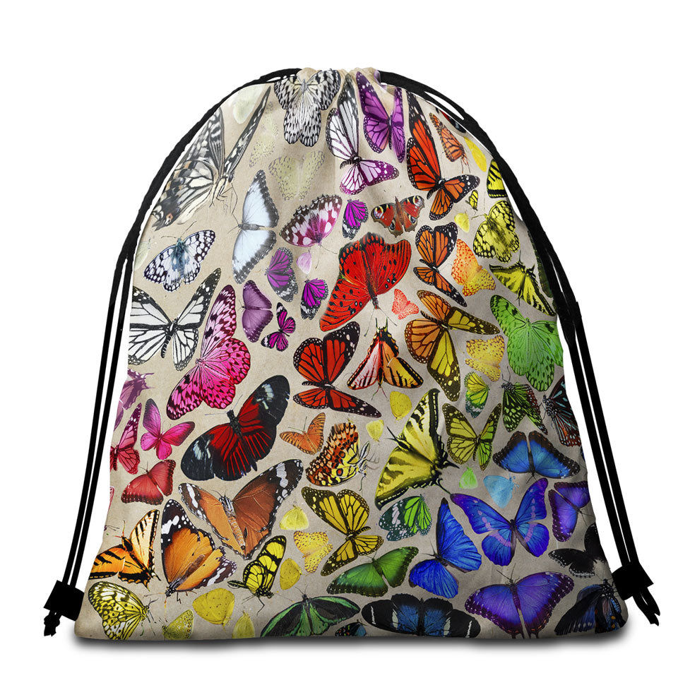 Cute Marine Life Art Heart Shape Dolphins Beach Towel Bags
