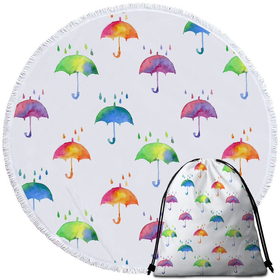Colorful Beach Towels On Sale Feature Umbrellas