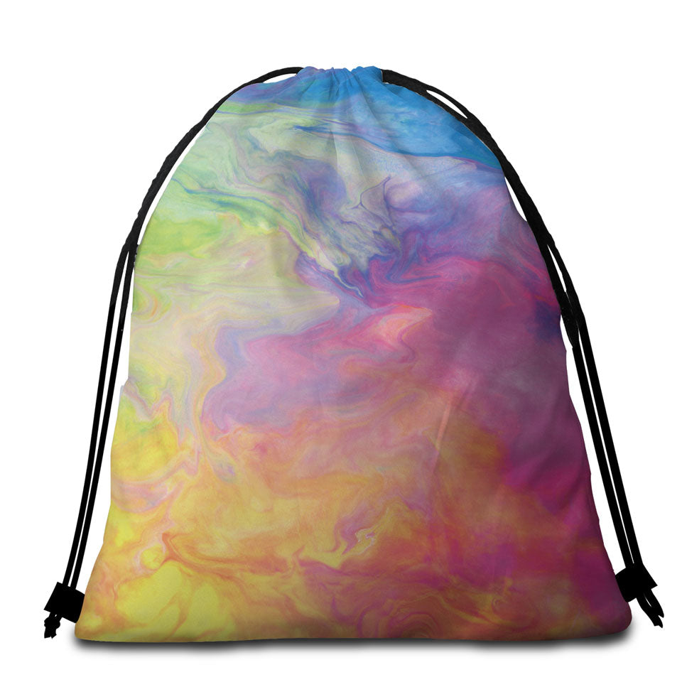 Colorful Beach Towels and Bags Set Flow of Colors