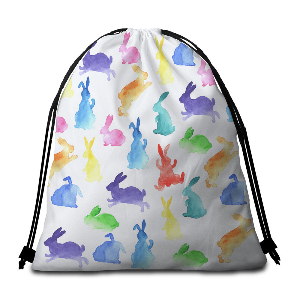 Colorful Bunnies Beach Towel Pack for Kids