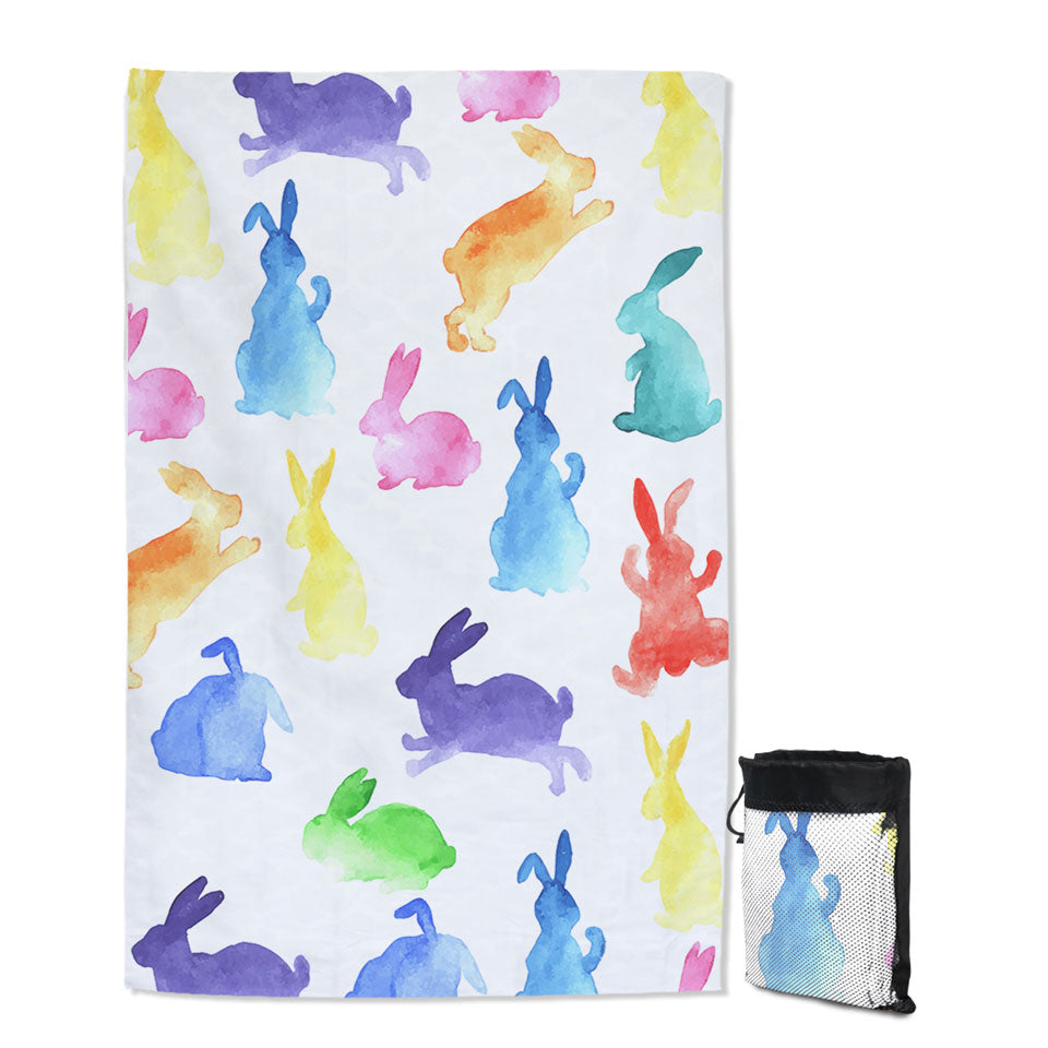 Colorful Bunnies Swims Towel for Kids