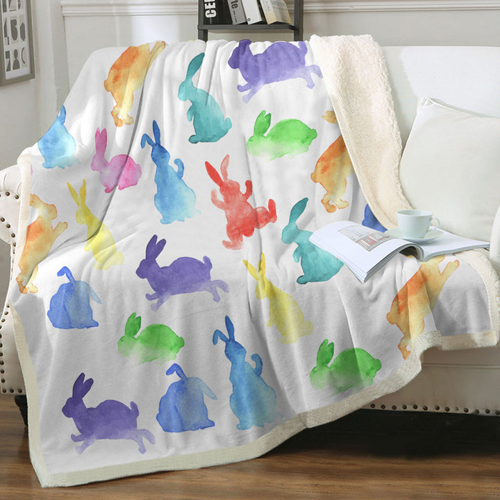 Colorful Bunnies Throws for Kids