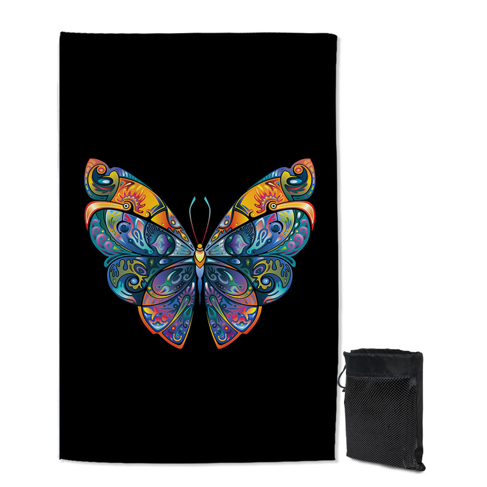 Colorful Butterfly Giant Beach Towel