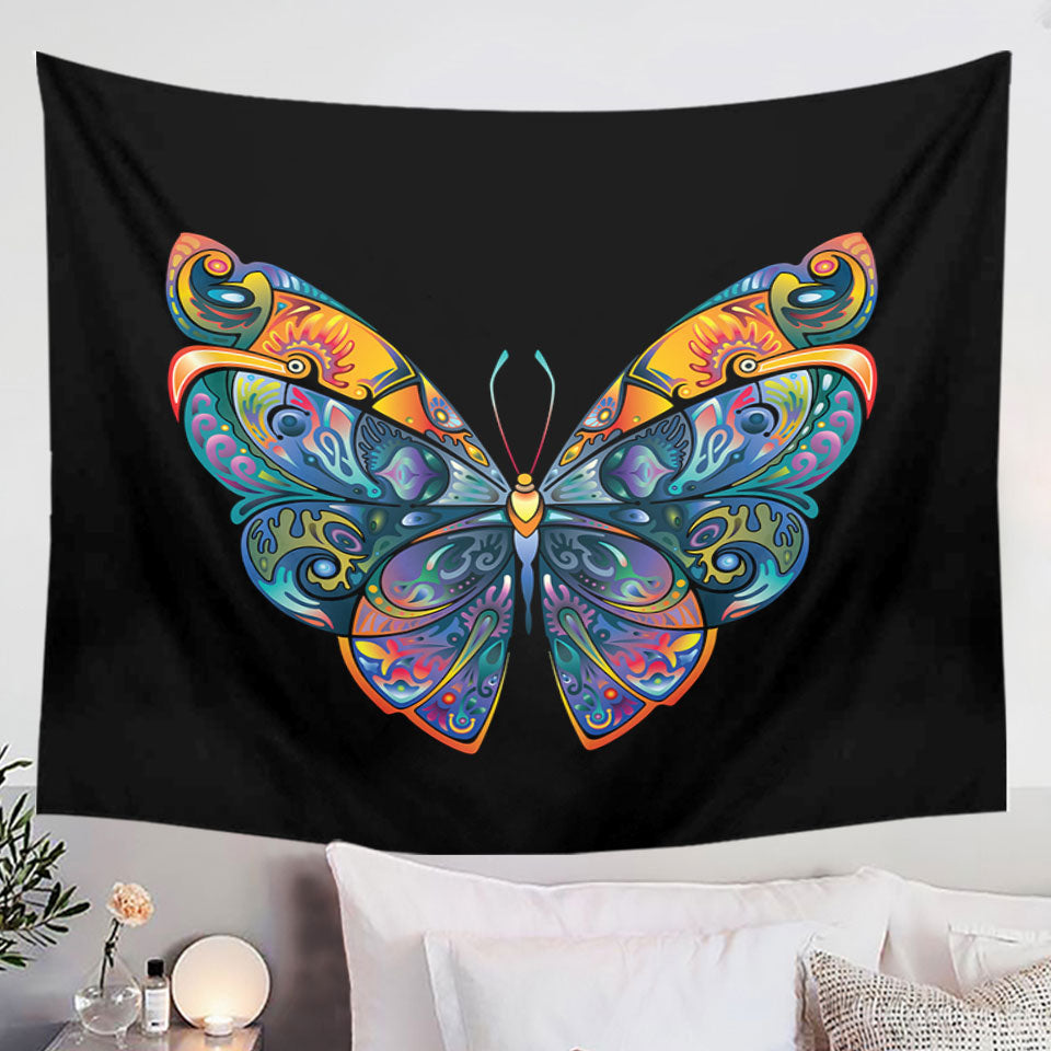 Colorful Butterfly Wall Decor Tapestry