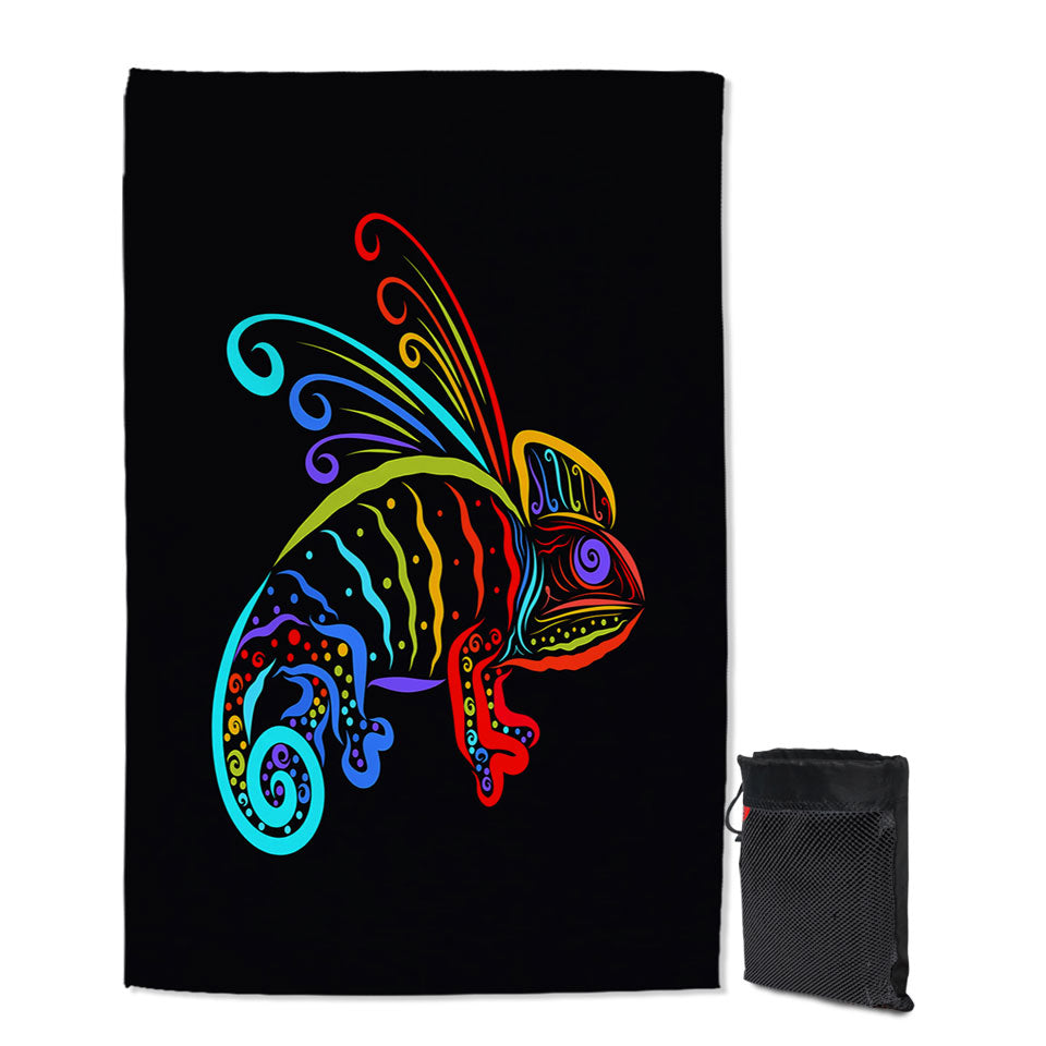 Colorful Chameleon Thin Beach Towels
