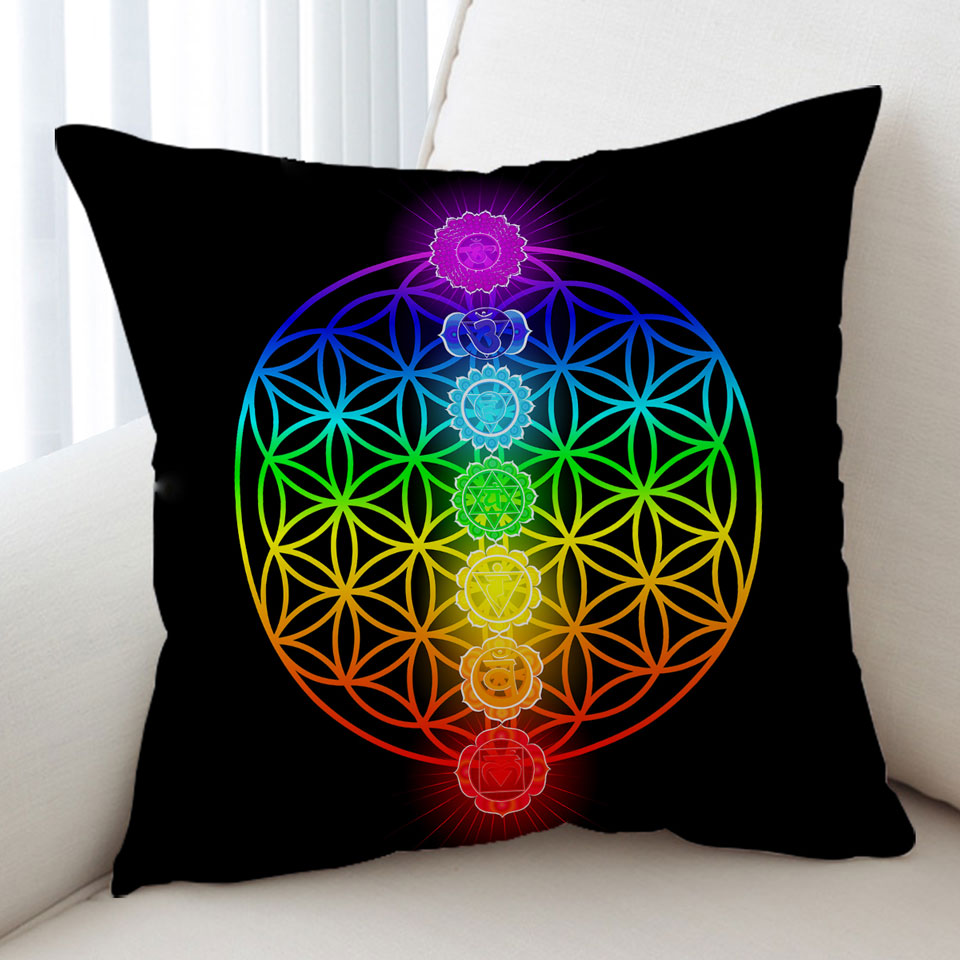 Colorful Cushions Hinduism Symbols