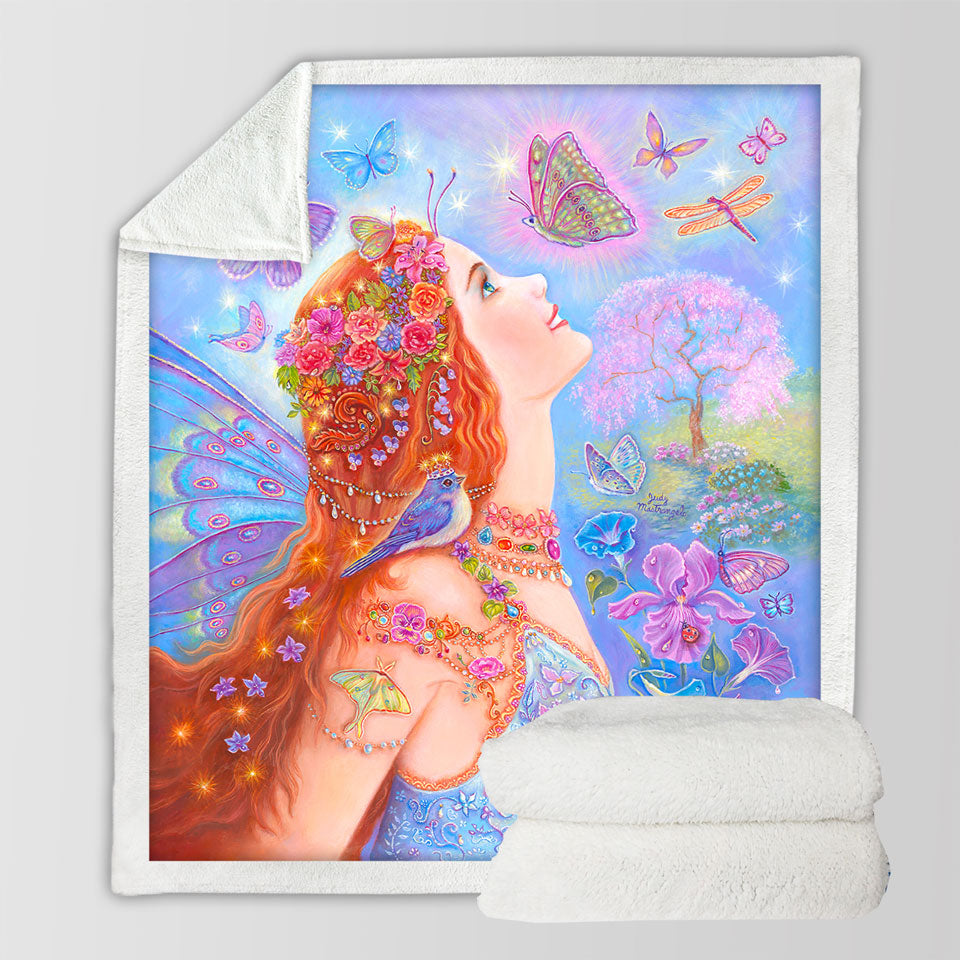 products/Colorful-Fairy-Art-Butterflies-and-Flowers-Decorative-Blankets