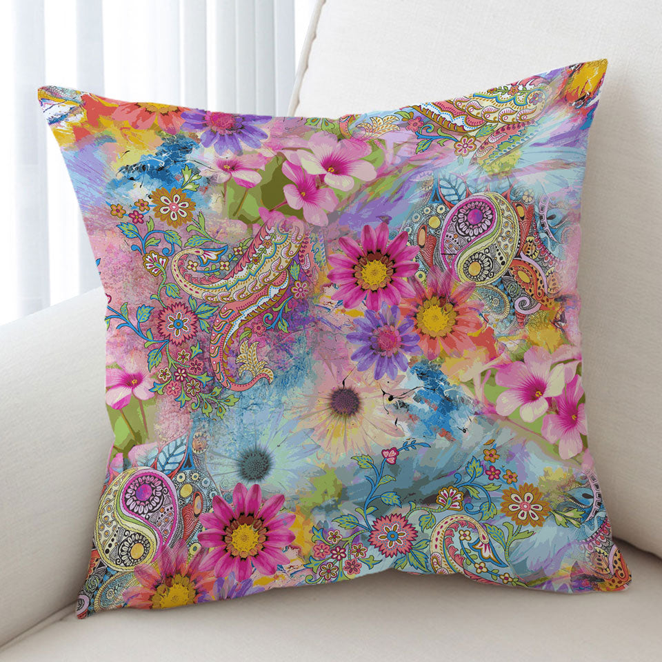 Colorful Floral Decorative Cushions