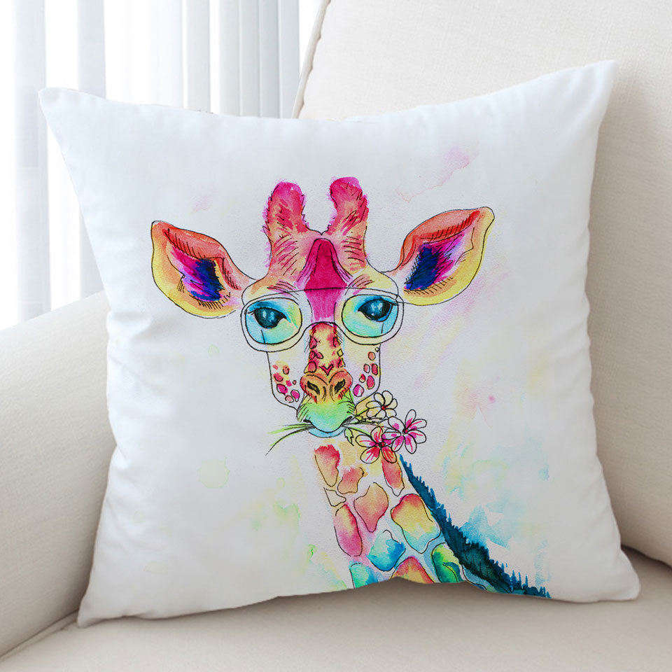 Colorful Giraffe Cushion