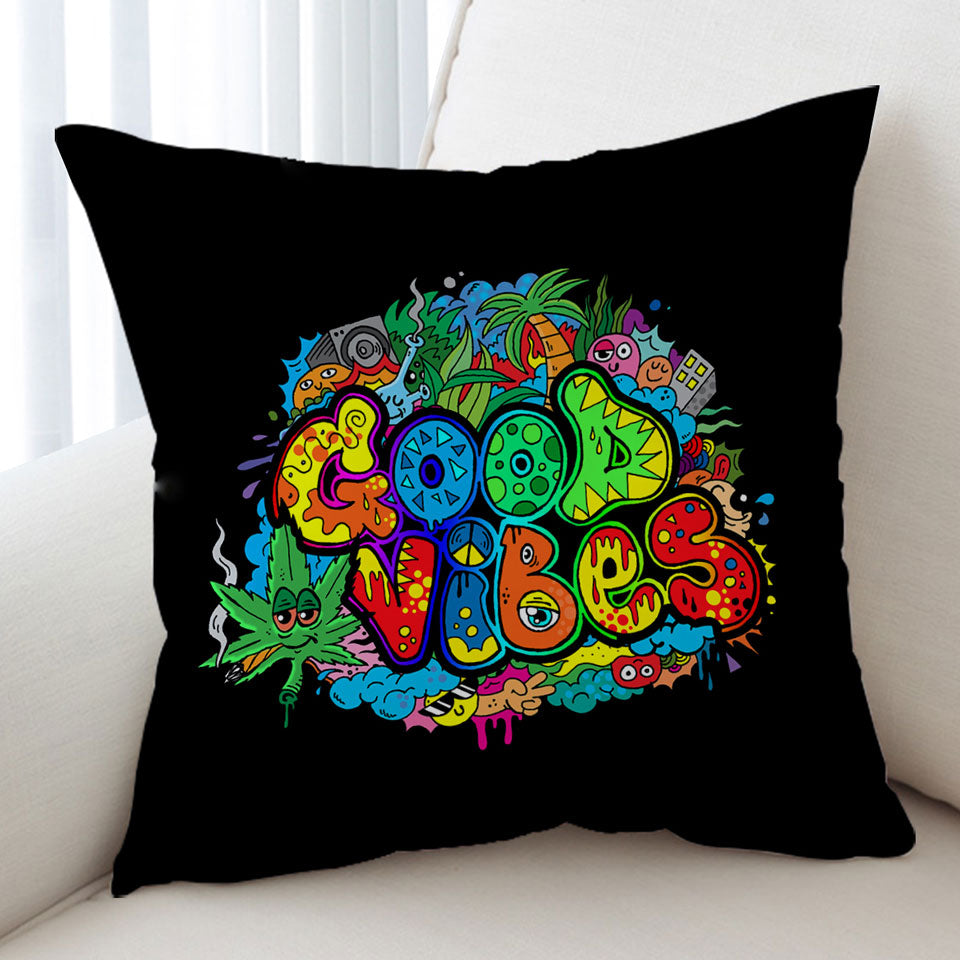 Colorful Good Vibes Decorative Pillows
