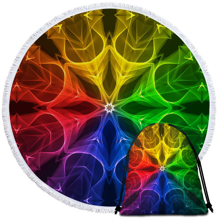 Colorful Illusion Beach Towels