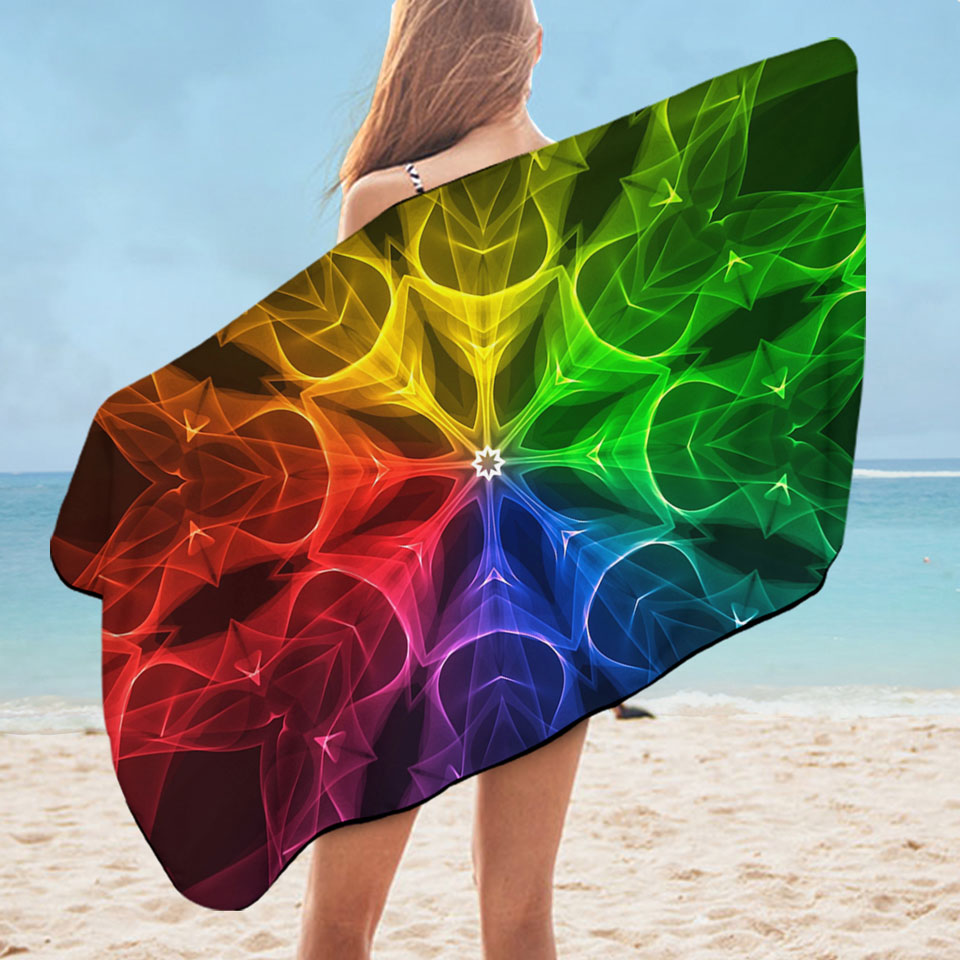 Colorful Illusion Microfibre Beach Towels