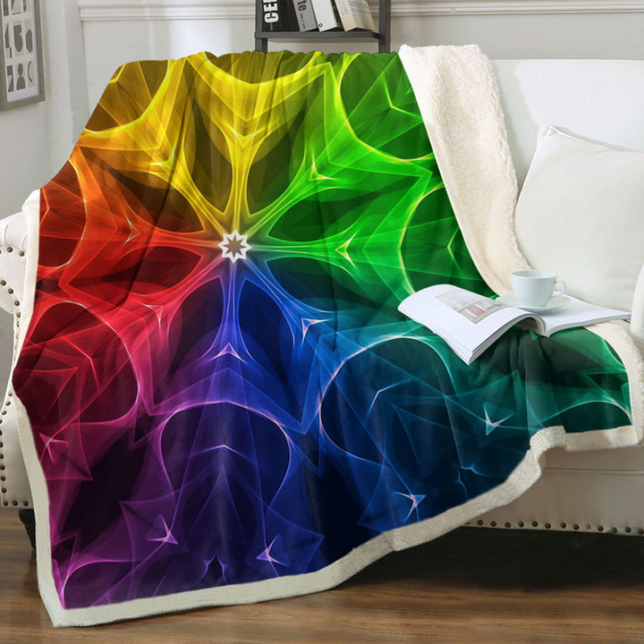 Colorful Illusion Unique Throws