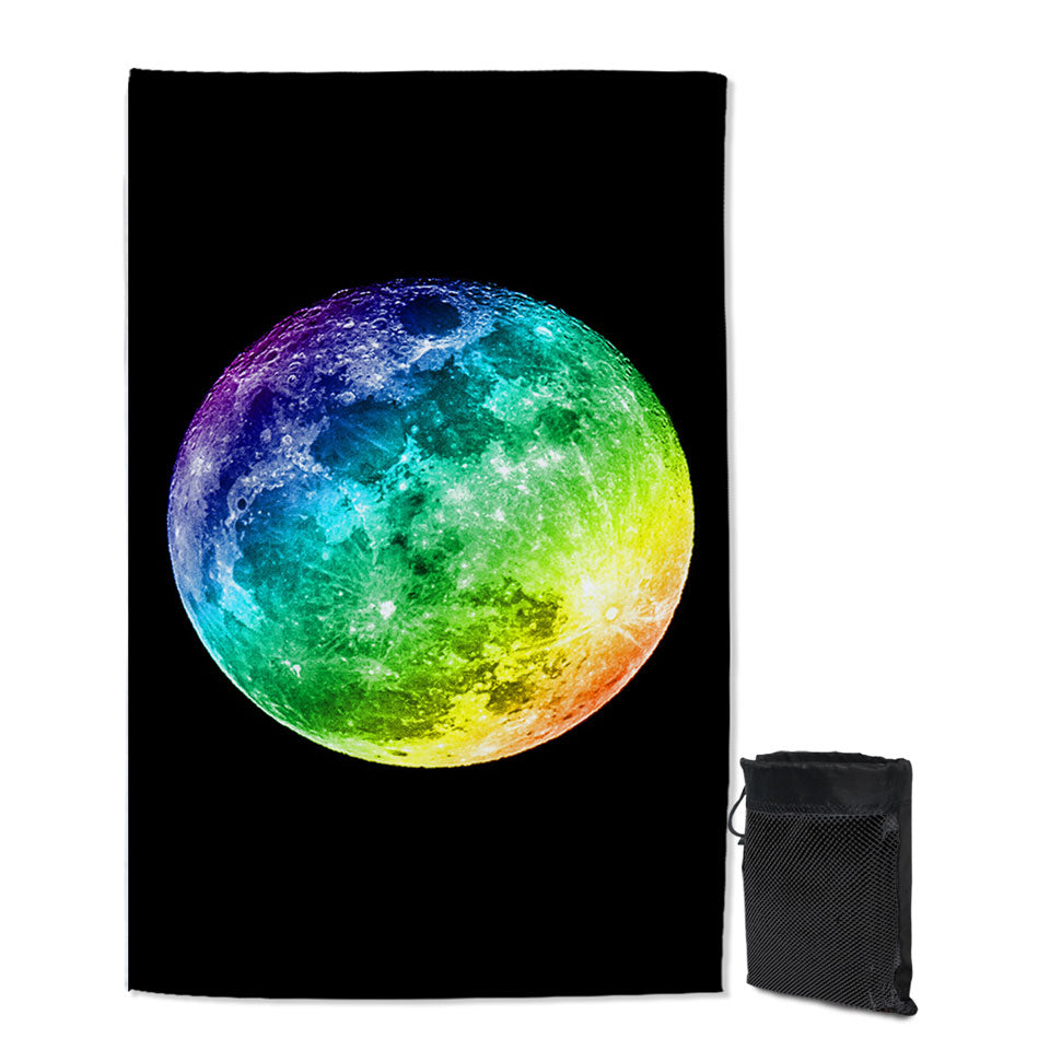 Colorful Moon Beach Towel