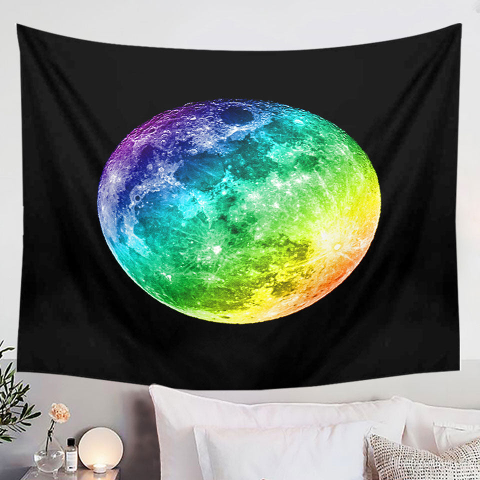 Colorful Moon Wall Decor Tapestry