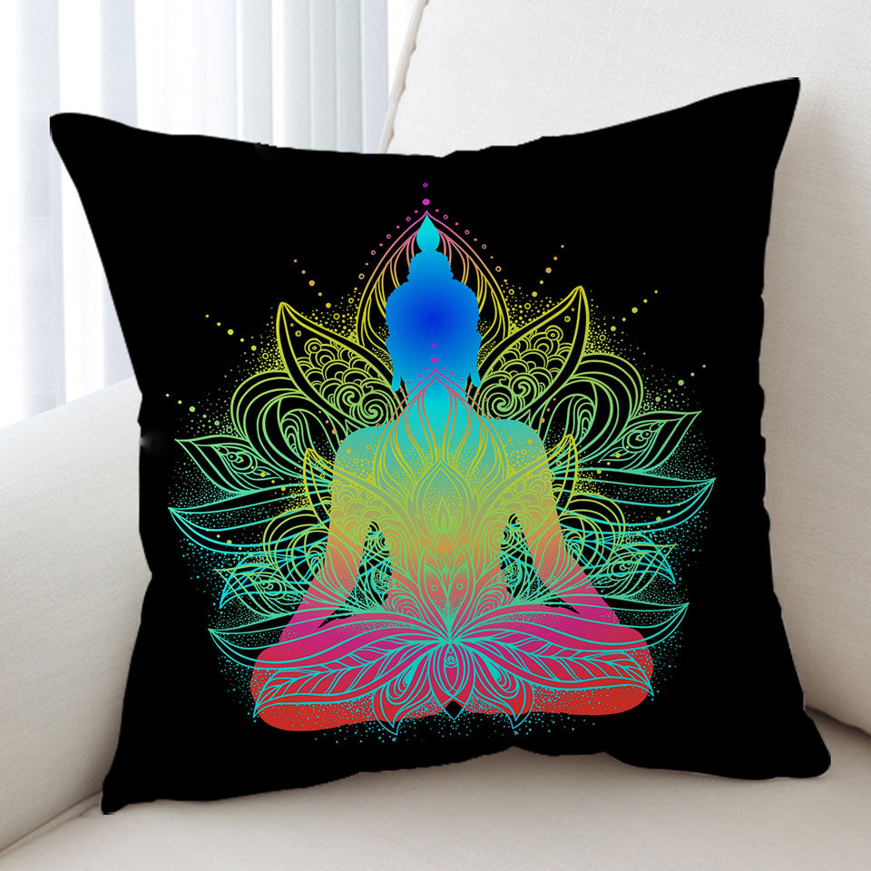 Colorful Oriental Buddha Cushion