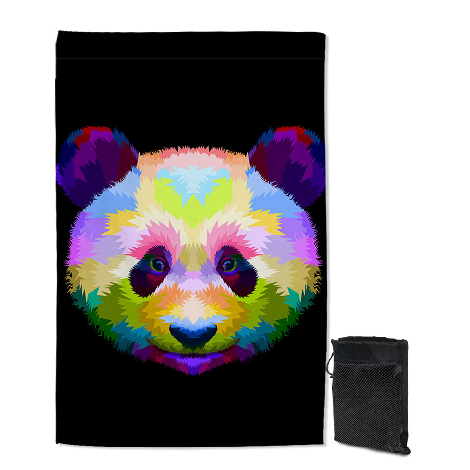 Colorful Panda Head Animal Quick Dry Pool Towels