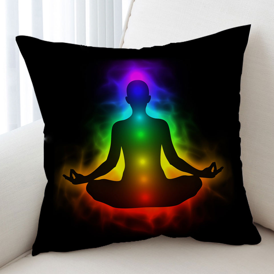 Colorful Spiritual Aura Buddha Cushions