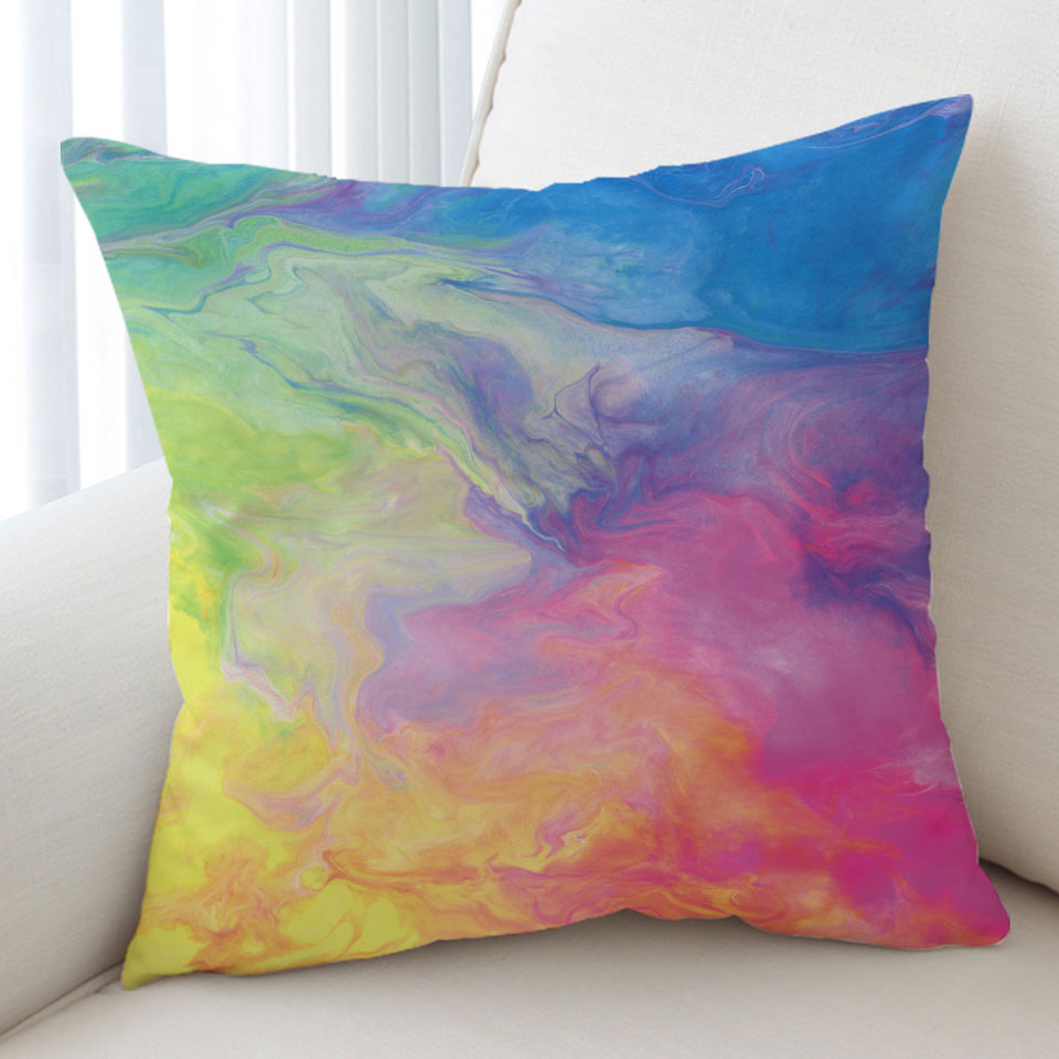 Colorful Throw Cushions Flow of Colors
