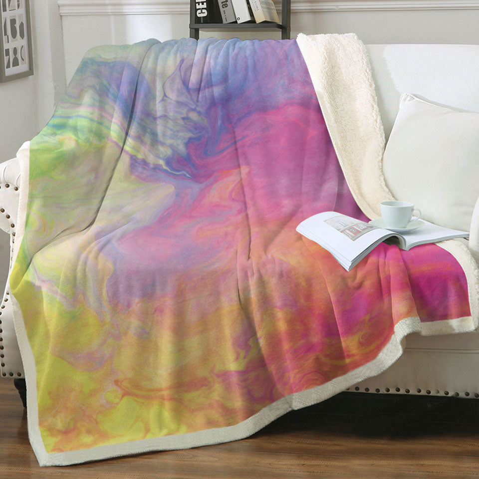 Colorful Throws Flow of Colors