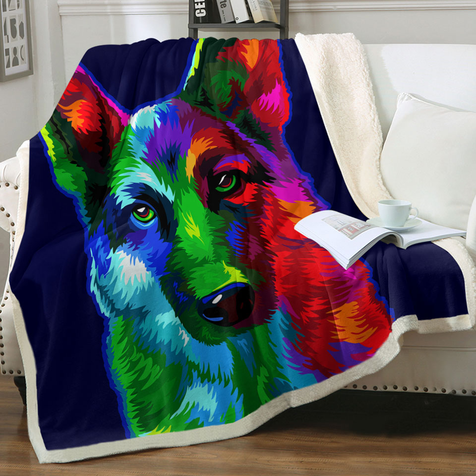 Colorful Throws for Dog Lovers German shepherd