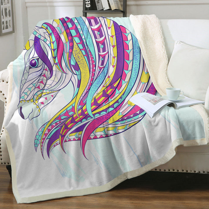Colorful Unicorn Sofa Blankets