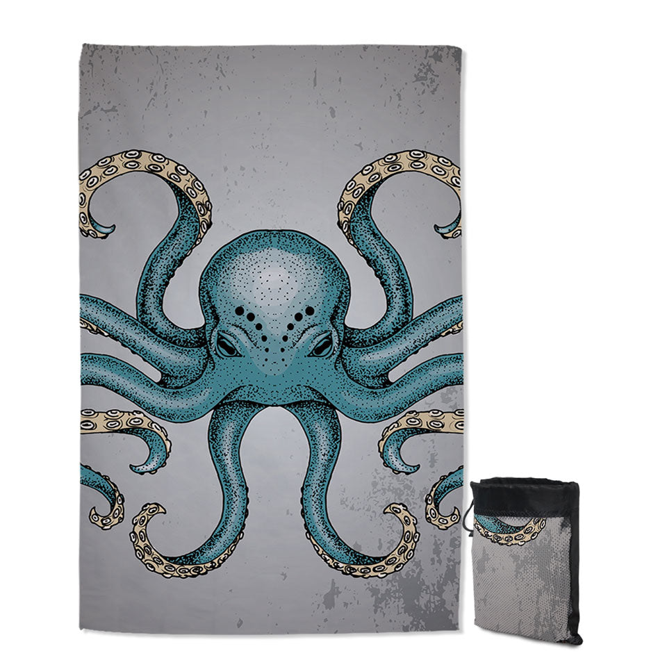 Cool Angry Octopus Beach Towel for Travel