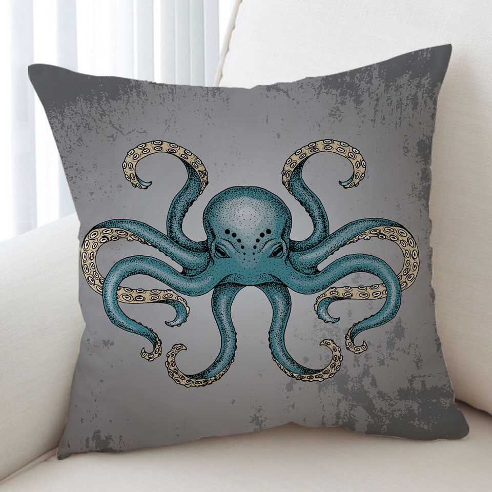 Cool Angry Octopus Cushion Covers for Guys