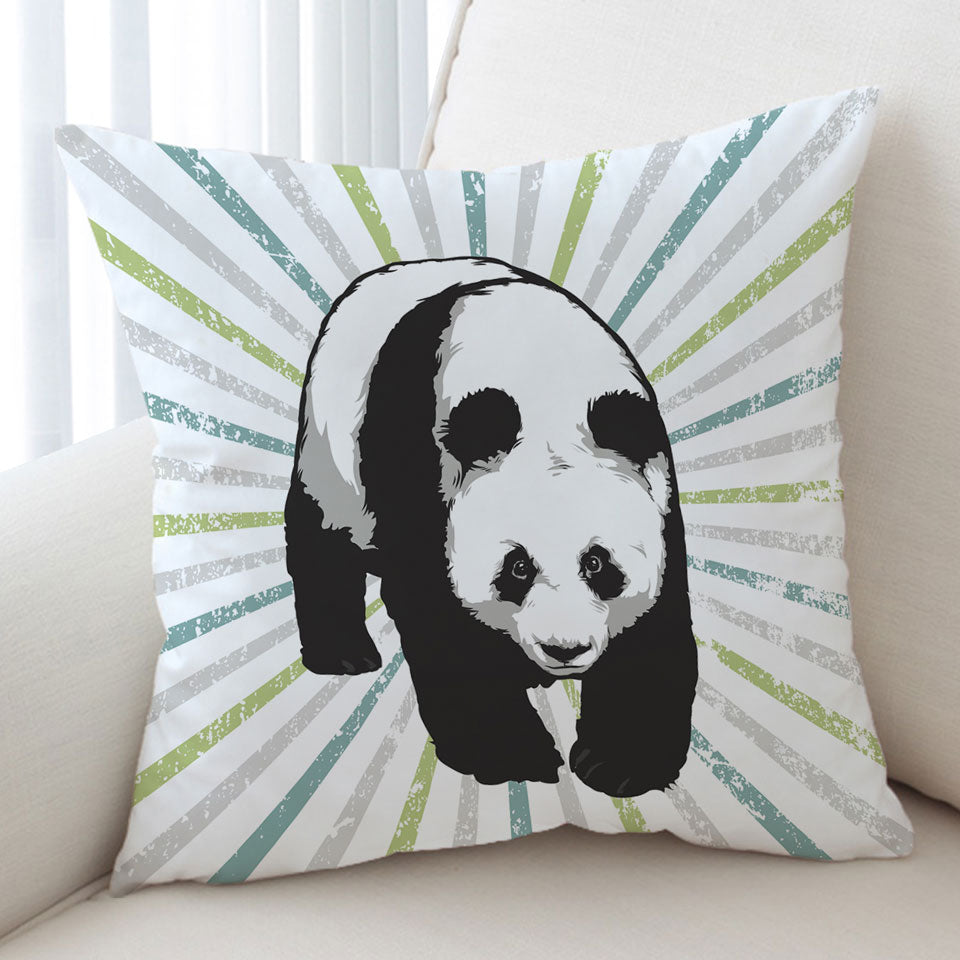 Cool Angry Panda Cushion Cover