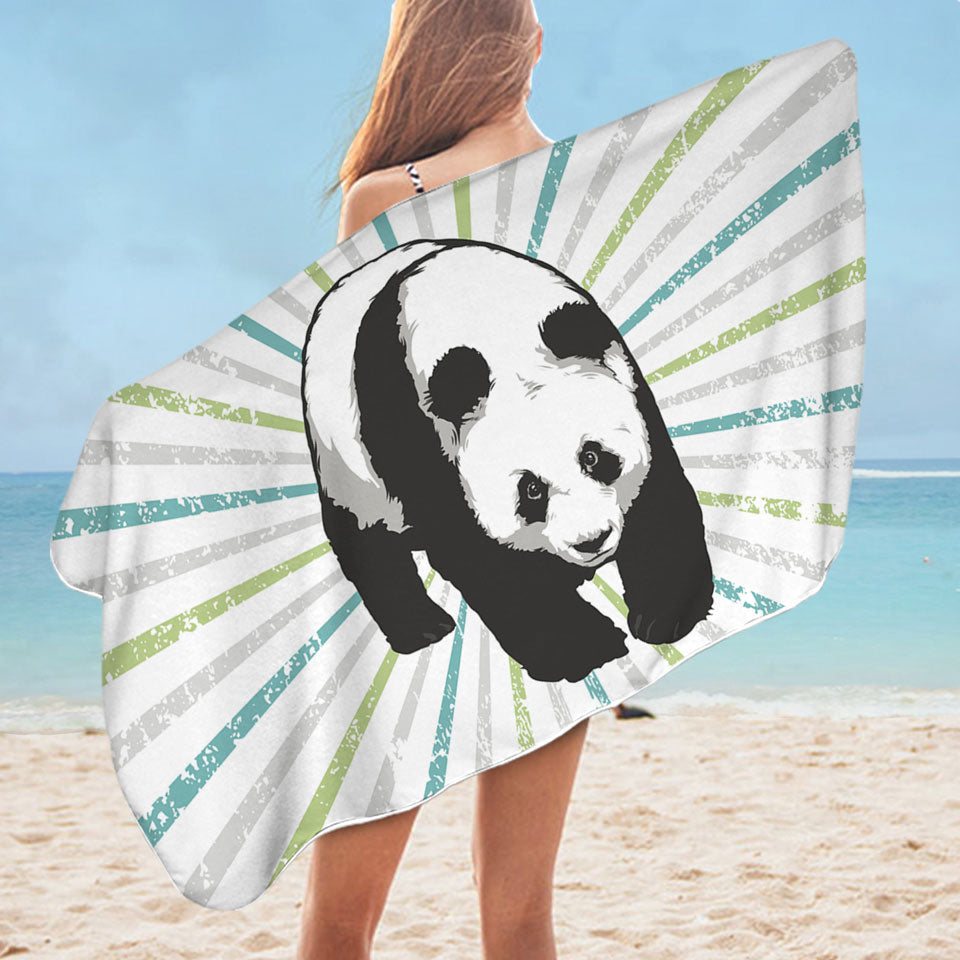Cool Angry Panda Microfibre Beach Towels