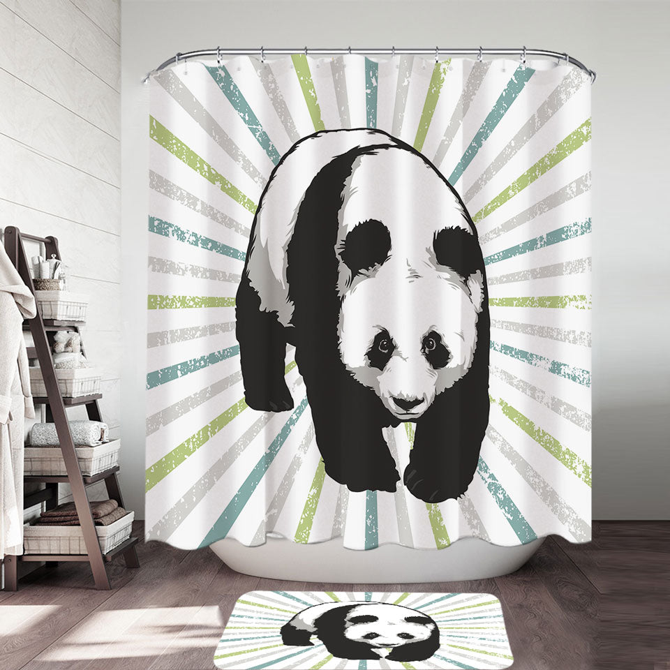 Cool Angry Panda Shower Curtains