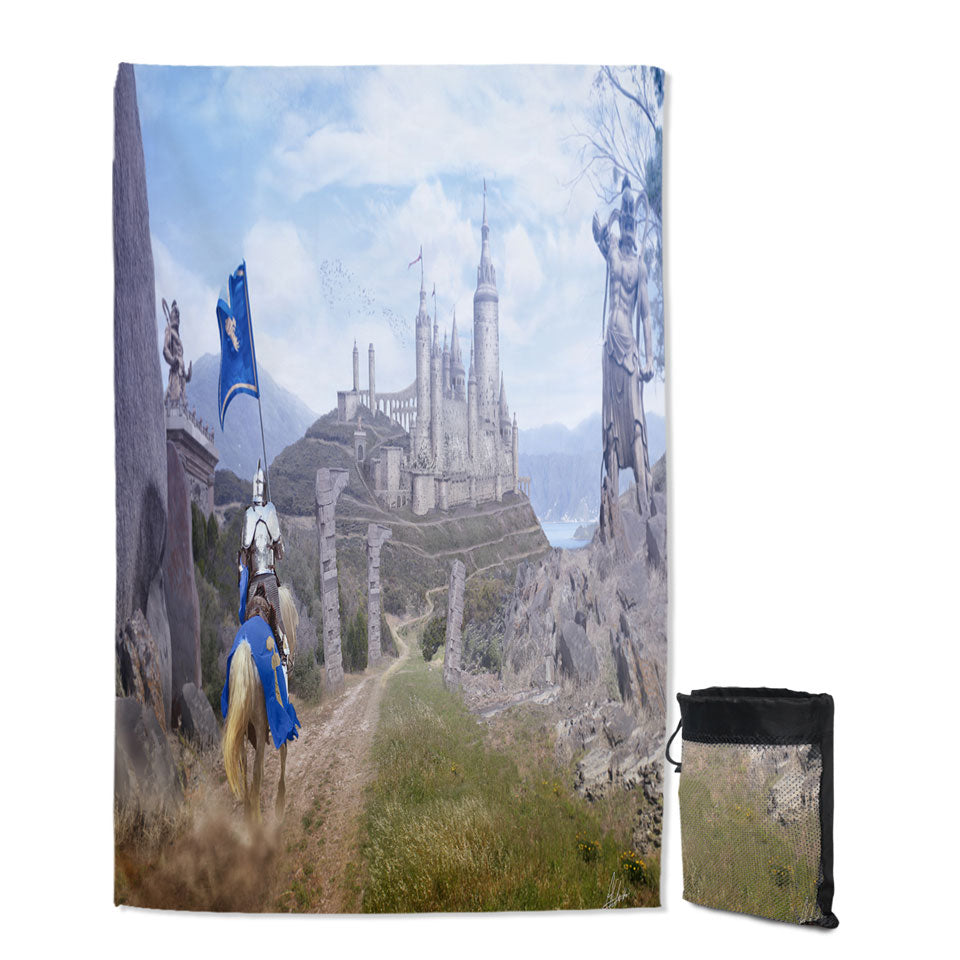 Cool Art Beach Towels Fantasy Castle The knights Journey