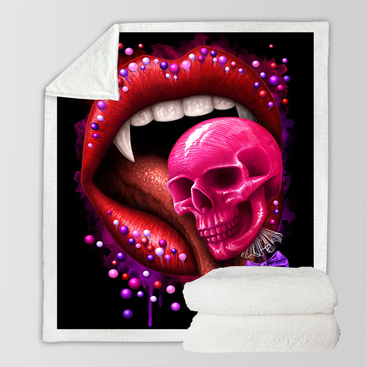 products/Cool-Art-Black-Deadly-Sweet-Lips-and-Lollipop-Skull-Throws