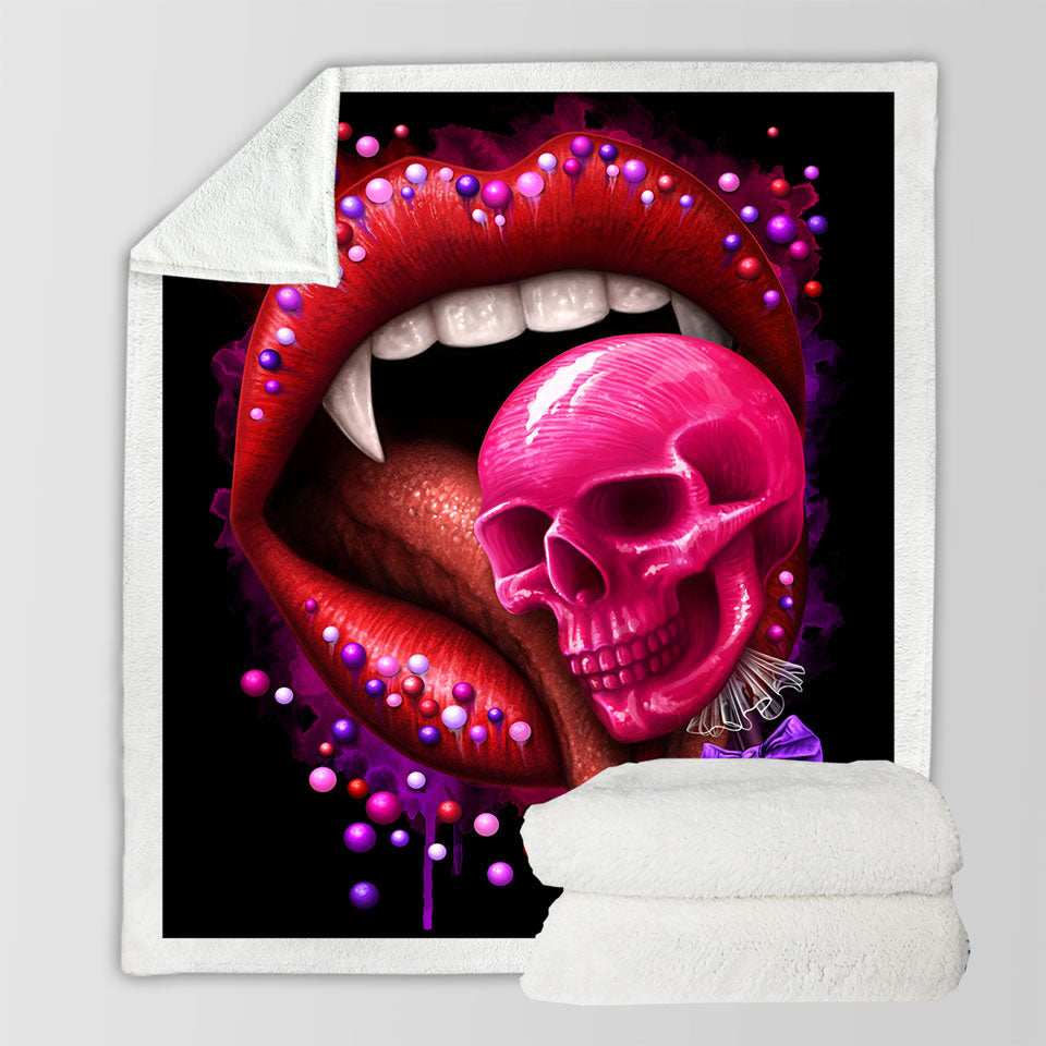 products/Cool-Art-Black-Deadly-Sweet-Lips-and-Lollipop-Skull-Throws
