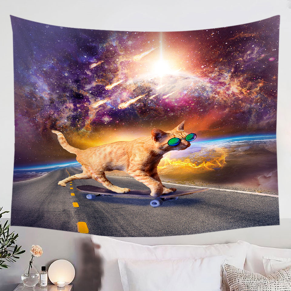 Cool-Art-Cat-Skateboarding-in-Space-Tapestry