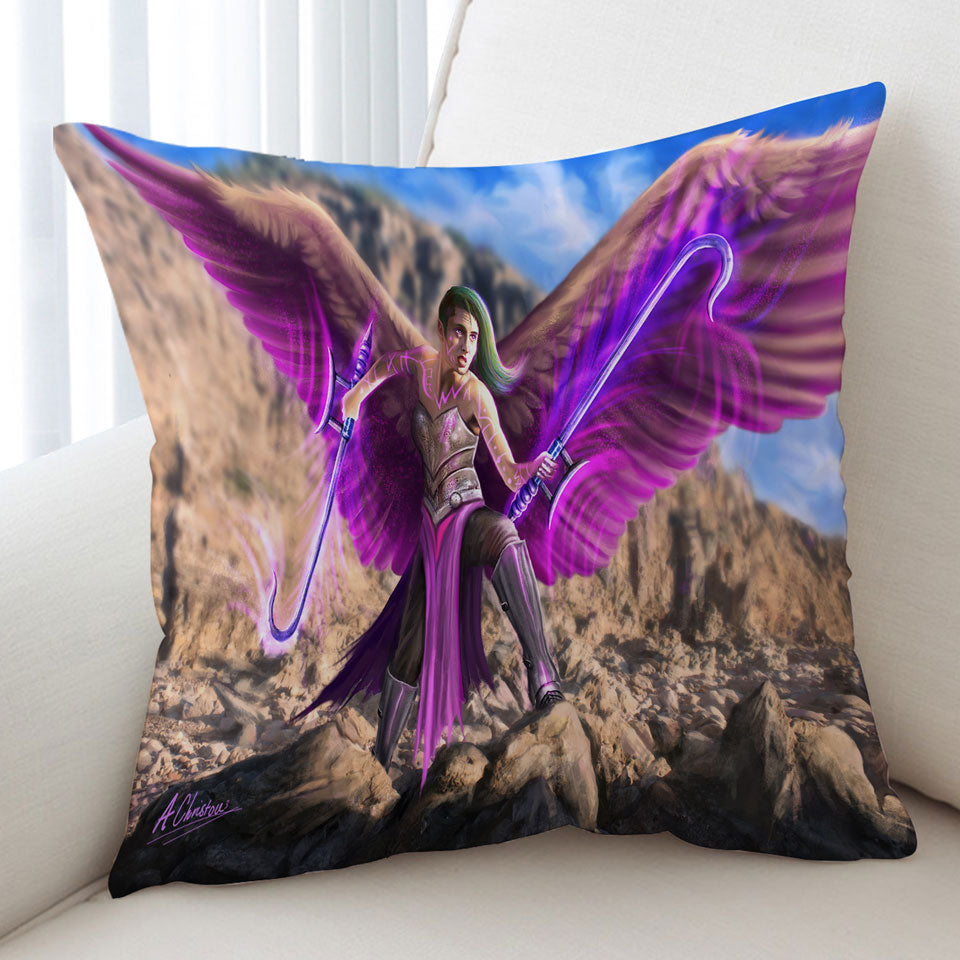 Cool Art Decorative Pillows Ange of Mischief