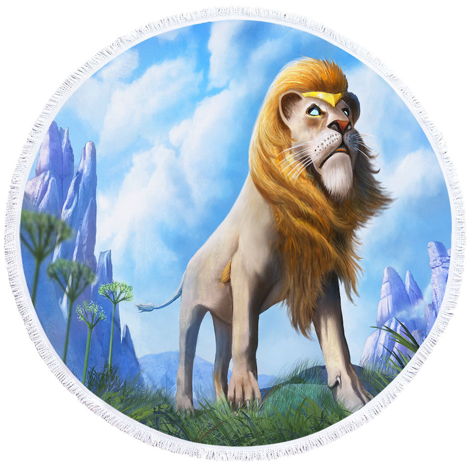 Cool Art King of Lions Beach Towels