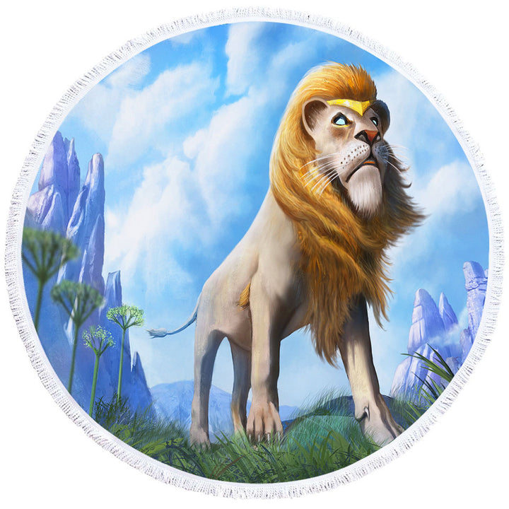 Cool Art King of Lions Beach Towels