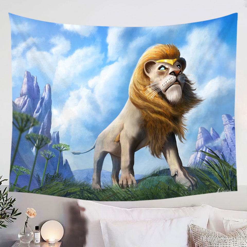Cool-Art-King-of-Lions-Tapestry