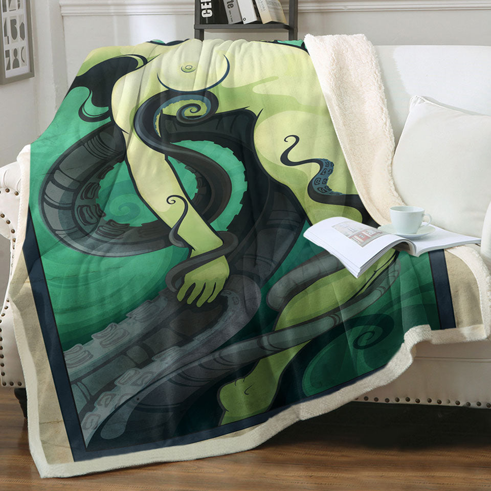 products/Cool-Art-Octopus-vs-Sexy-Woman-Sofa-Blankets