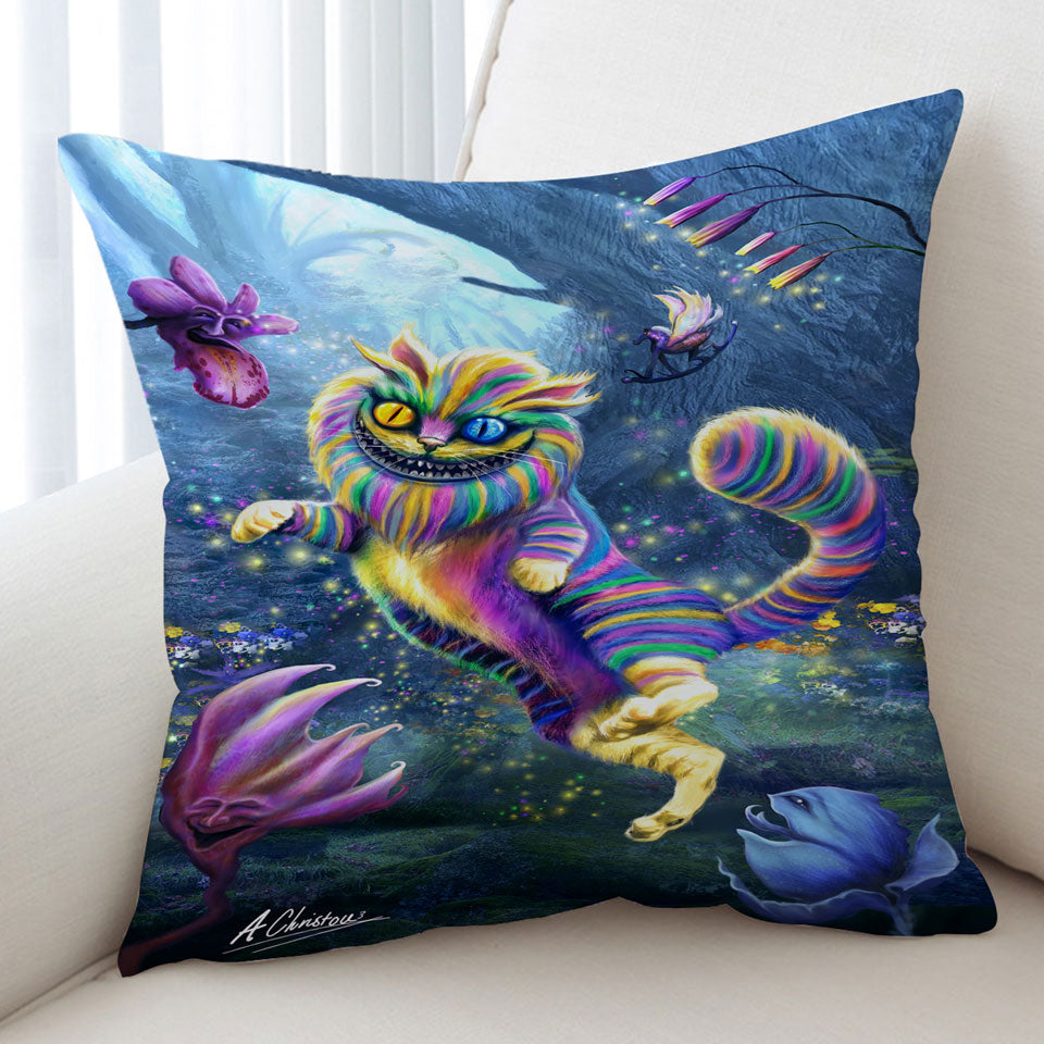 Cool Art Rainbow Cheshire Cat Cushions