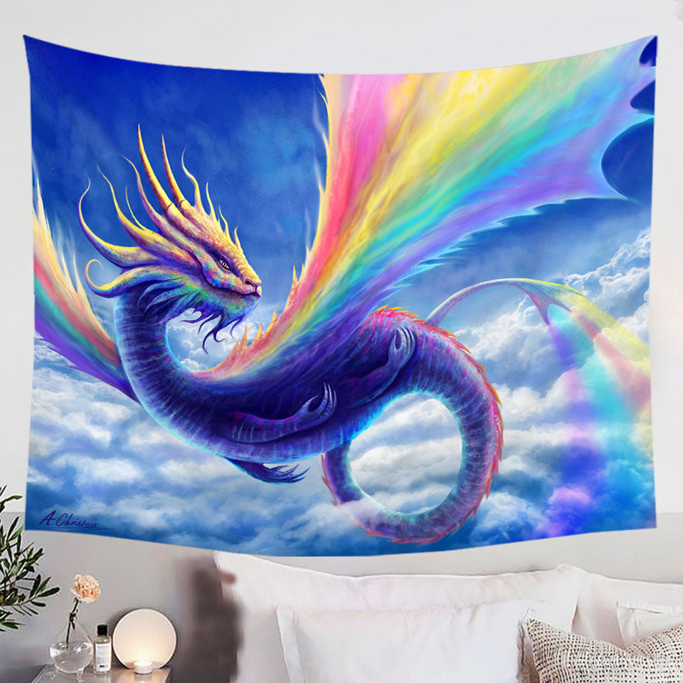 Cool-Art-Rainbow-Dragon-Tapestry