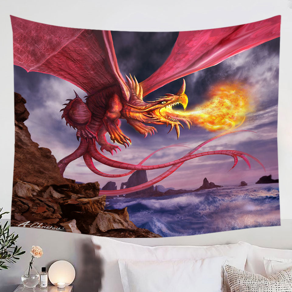 Cool-Art-Scary-Fire-Dragon-Wall-Decor-for-Men