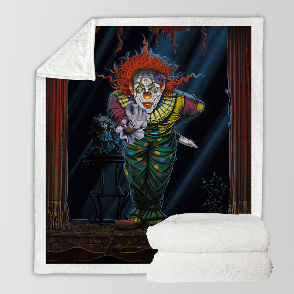 products/Cool-Art-Scary-Surprise-Clown-Fleece-Blankets