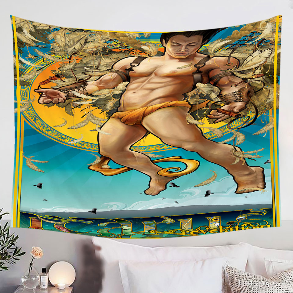 Cool-Art-Sexy-Man-Tapestry-Wall-Decor-Icarus-Revelation