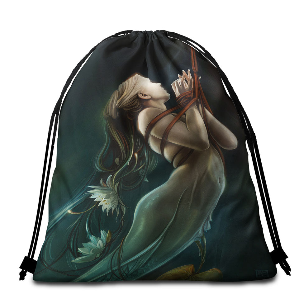 Cool Art the Catch of Beautiful Mermaid Beach Bag for Towel